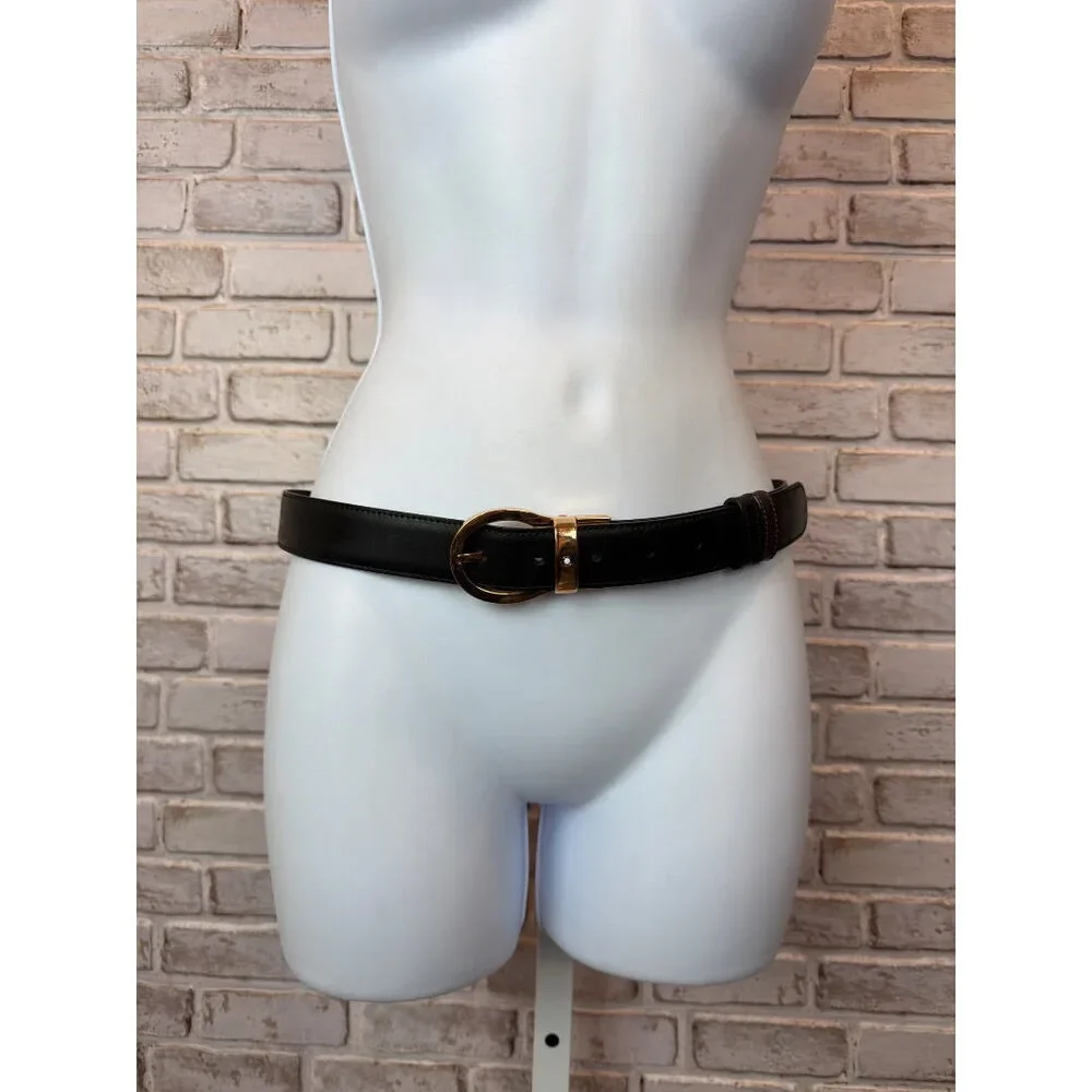 Designer Mont Blanc Mens Reversible Belt, Black/brown, Used - Excellent